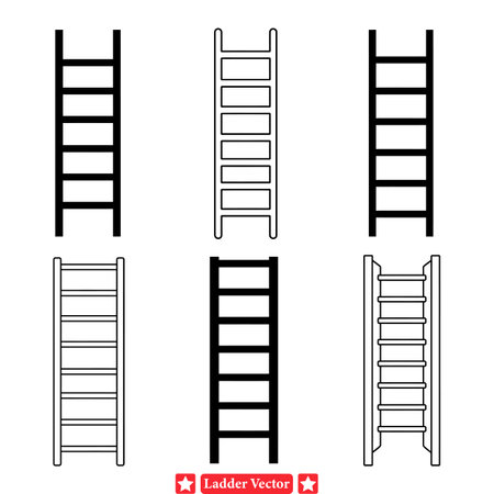 Step Towards Brilliance  Dynamic Ladder Vector Collectionのイラスト素材