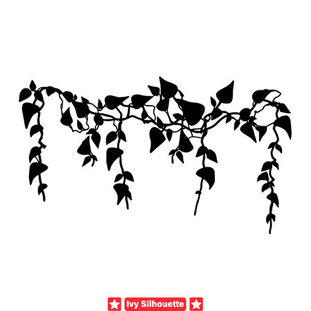 Ivy Aura  Ethereal Vector Silhouettes for Magical Creationsのイラスト素材