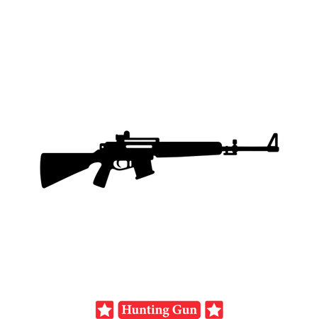 Game Hunter s Toolbox  Versatile Hunting Gun Silhouette Designs for Every Terrainのイラスト素材