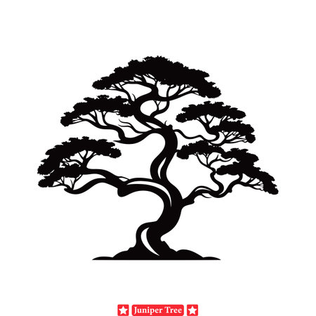 Juniper Elegance  Sophisticated Silhouettes for Timeless Artのイラスト素材