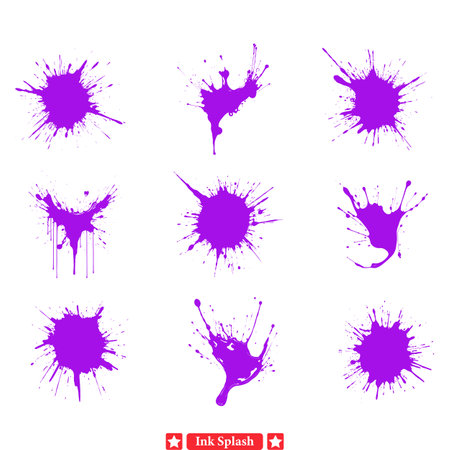 Vibrant Ink Splash Vector Illustrations  Bring Your Ideas to Life with Vibrancyのイラスト素材