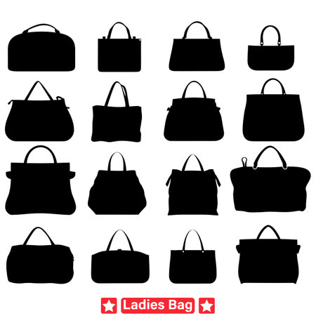 Empower Your Style  Find the Perfect Women s Bag Vector Set for Your Personalityのイラスト素材