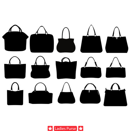 Stylish Purse Vector Set  Timeless Accessories for the Modern Womanのイラスト素材