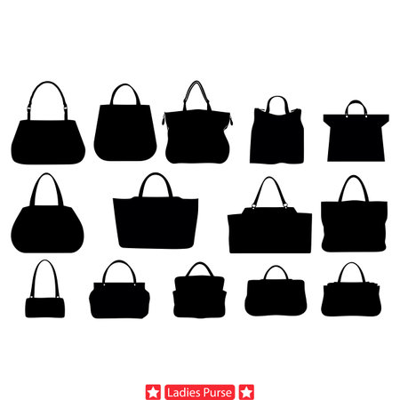 Designer Handbag Collection  Exquisite Silhouettes for Discerning Tastesのイラスト素材