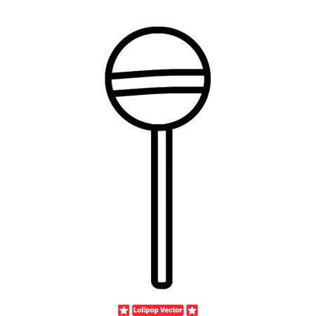 Candy Crush Chronicles  Playful Lollipop Silhouette Collection for Fun Artのイラスト素材