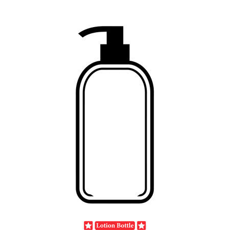 Artistic Lotion Bottle Silhouettes   Versatile Graphics for Product Labelsのイラスト素材