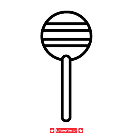 Whimsical Whirls  Vibrant Lollipop Vector Set for Creative Projectsのイラスト素材