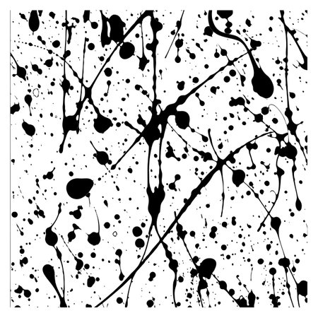 Dynamic Monochrome Ink Splash Vector Design for High energy Visualsのイラスト素材