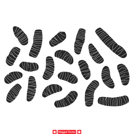 Vile Varieties  Maggot Infestation Vector Assortmentのイラスト素材