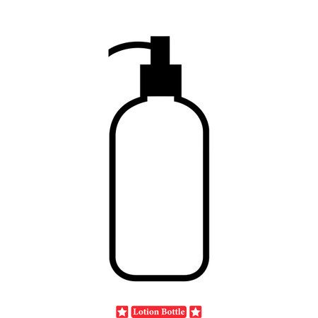 Innovative Lotion Bottle Vector Silhouettes  Inspire Your Designsのイラスト素材