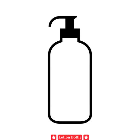 Stylish Vector Illustrations of Lotion Bottles  Elevate Your Brandingのイラスト素材