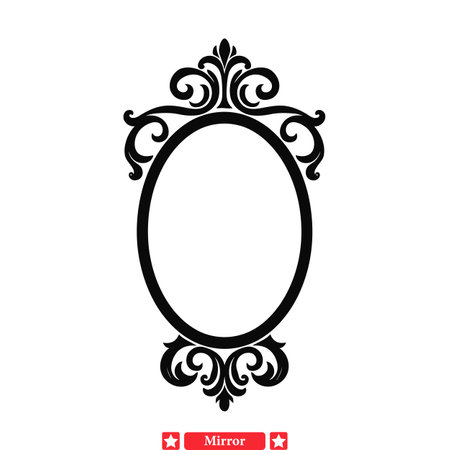 Mirrored Tranquility  Calm Vector Silhouettes for Relaxing Designsのイラスト素材