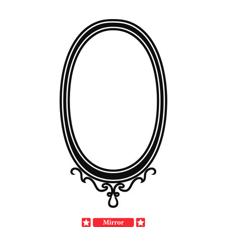 Mirror Symphony  Melodic Vector Silhouettes for Graphic Designersのイラスト素材