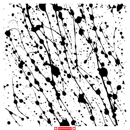 Whimsical Monochrome Ink Stain Vector Illustration for Playful Designsのイラスト素材