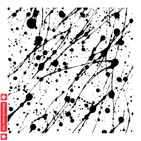 Bold Monochrome Ink Smudge Vector Design for Striking Graphic Elementsのイラスト素材