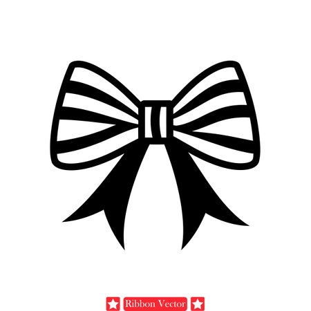 Artistic Ribbon Impressions  Expressive Silhouettes for Visual Impactのイラスト素材