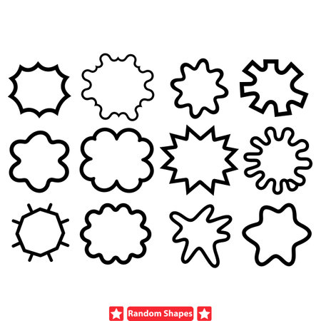 Abstract Polygonal Symphony  Intricate Vector Silhouettes for Complex and Layered Designsのイラスト素材