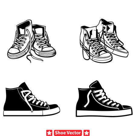 Dynamic Shoe Sketch Collection  Perfect for Brand Promotionのイラスト素材