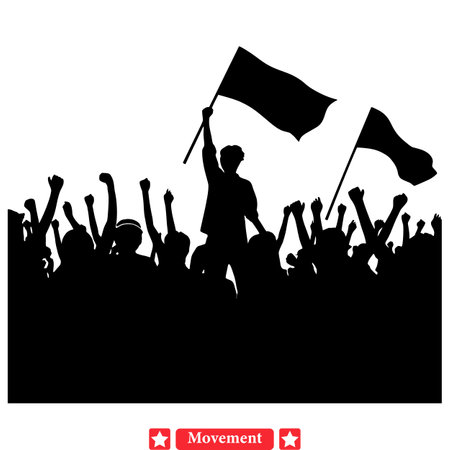 Breaking Barriers  Striking Political Movement Icons Shattering Boundaries for Equityのイラスト素材