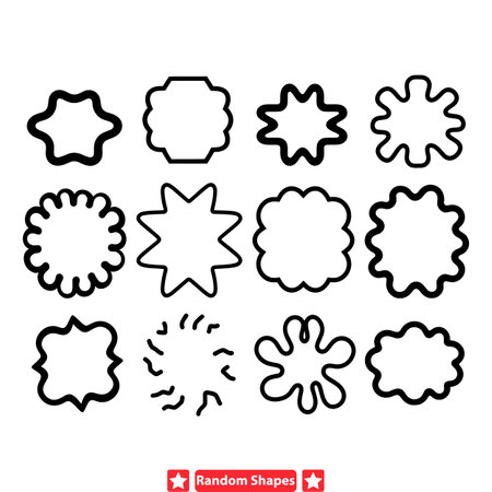 Digital Geometric Ensemble  Pixel perfect Vector Shapes for High tech and Digital Artistryのイラスト素材