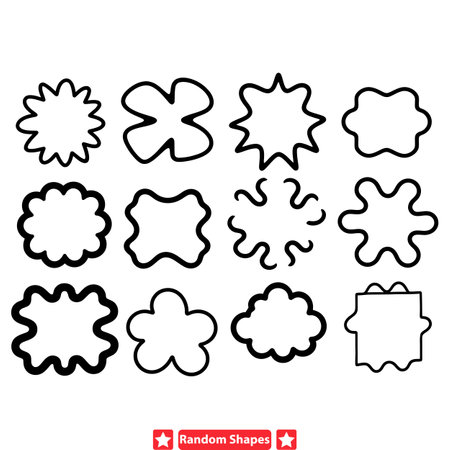 Vintage Geometry Showcase  Retro Vector Silhouettes for Vintage inspired Artworksのイラスト素材