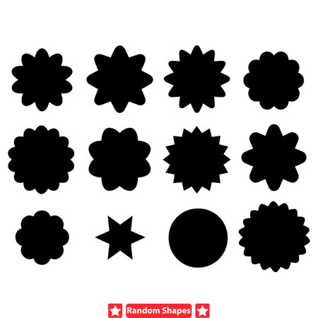 Vivid Geometric Spectrum  Lively Vector Silhouettes for Colorful and Dynamic Artistic Worksのイラスト素材