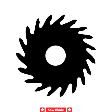 Professional Saw Blade Illustrations  Versatile Vector Silhouettes for Woodworking, Metalcraft, and Engineering Designsのイラスト素材