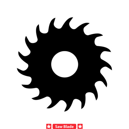 Circular Saw Blade Clipart Pack  Detailed Vector Silhouettes Perfect for Websites, Blogs, and Educational Resourcesのイラスト素材