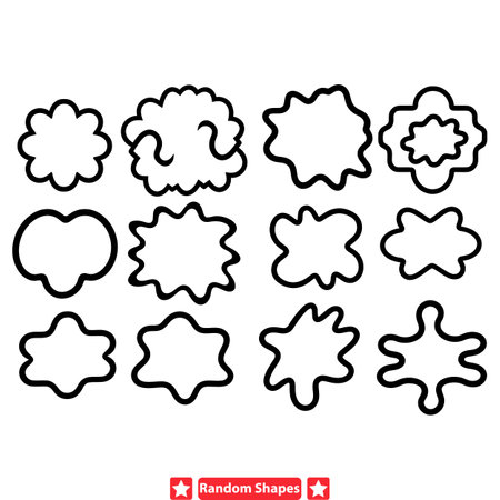 Polygonal Wonderland Set  Whimsical Vector Designs for Surreal and Imaginative Artworksのイラスト素材