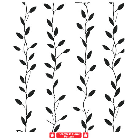 Intricate Floral Silhouette Designs  Detailed Patterns for Refined Creationsのイラスト素材