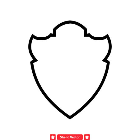 Guardian Heritage  Iconic Shield Silhouette Celebrating Traditionのイラスト素材