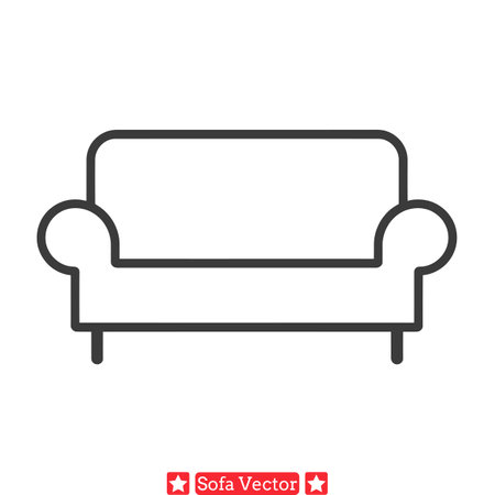 Futuristic Sofa Vector Graphics   Innovative Furniture Silhouettes for Modern Interior Design Projectsのイラスト素材