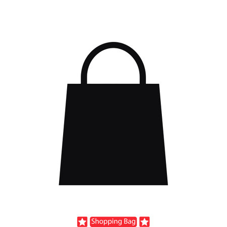 Urban Elegance  Sleek and Stylish Shopping Bag Vectorsのイラスト素材