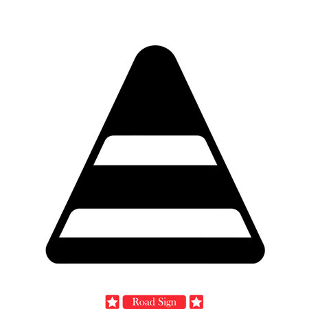 City Traffic Toolkit  Road Sign Silhouette Pack for Urban Planningのイラスト素材