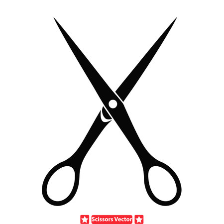Dynamic Scissors Illustrations  Bold and Versatile Silhouette Designs for Crafting, Design, and DIY Projectsのイラスト素材