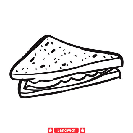 Creative Sandwich Vector Graphics  Explore Endless Possibilities in Design!のイラスト素材