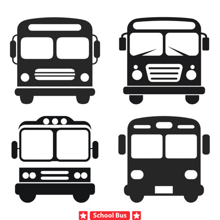 Illustrate the Essence of School Days with Dynamic School Bus Vector Silhouetteのイラスト素材