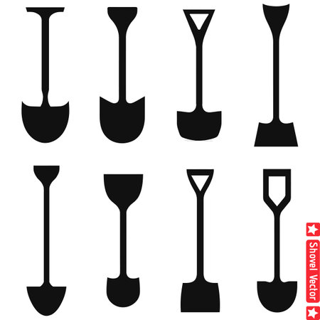 Craftsmanship Meets Functionality  Shovel Vector Graphic for Landscaping and Constructionのイラスト素材