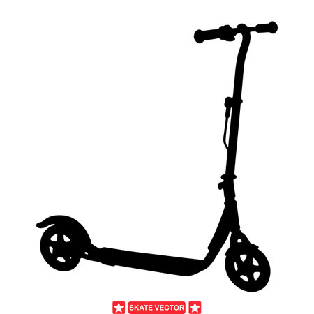 Extreme Skateboard Art  Dynamic Vector Silhouettes Elevating Skateboard Designのイラスト素材