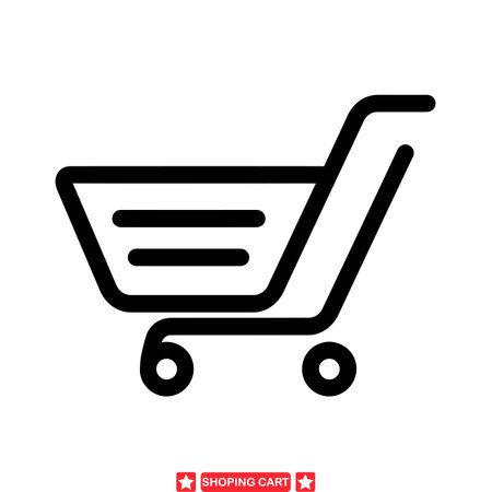 Fashionable Shopping Cart Elements  Enhance User Experience in Your Online Storeのイラスト素材