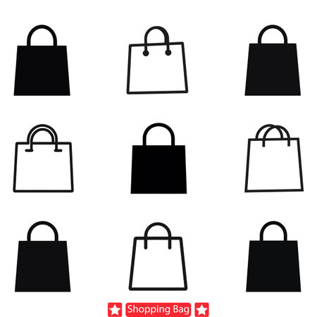 Retail Revolution  Innovative Shopping Bag Designsのイラスト素材
