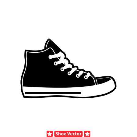 Dynamic Shoe Outline Templates for Creative Brandingのイラスト素材