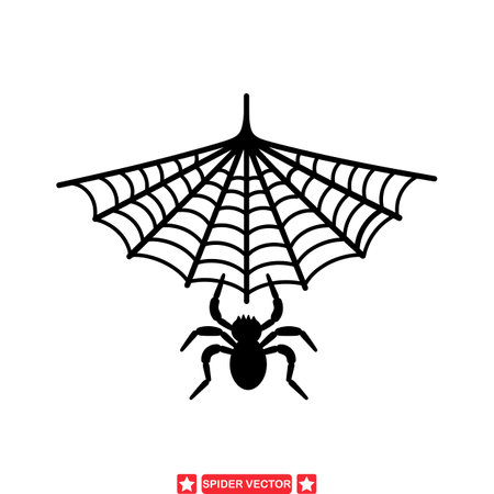 Sinister Spiders  Eerie Silhouette Designs for Dark Themesのイラスト素材