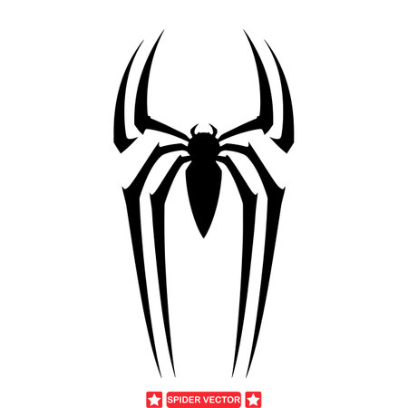 Night Stalkers  Captivating Spider Vector Pack for Digital Creationsのイラスト素材