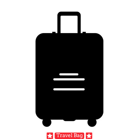 Explore in Style  Diverse Travel Bag Silhouettes Collectionのイラスト素材