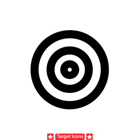 Spot On Accuracy  Target Symbol Silhouettes for Artistic Venturesのイラスト素材