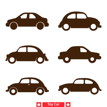 Miniature Toy Car Vector Set  Perfect for Child Centric Projectsのイラスト素材
