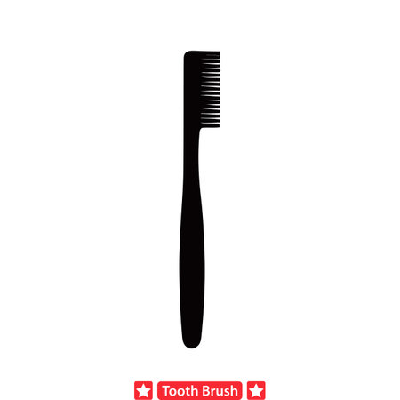 Clean Teeth, Bright Smiles  Variety of Toothbrush Silhouettes for Every Needのイラスト素材