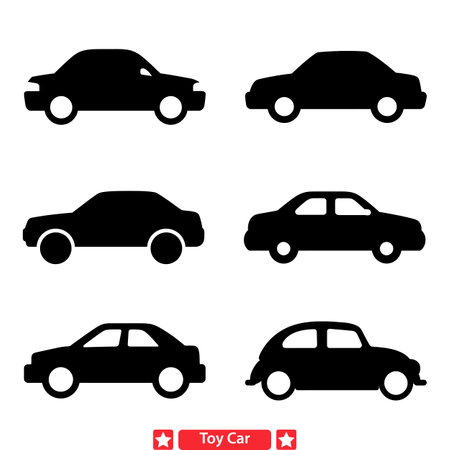 Toy Car Adventures  Capture the Joy of Childhood in Vectorsのイラスト素材