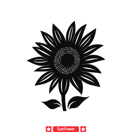 Harvest Bloom  Captivating Sunflower Vector Graphics Ensembleのイラスト素材
